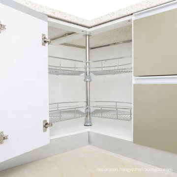 kitchen metal cabinet rotating tray organizer lazy susan